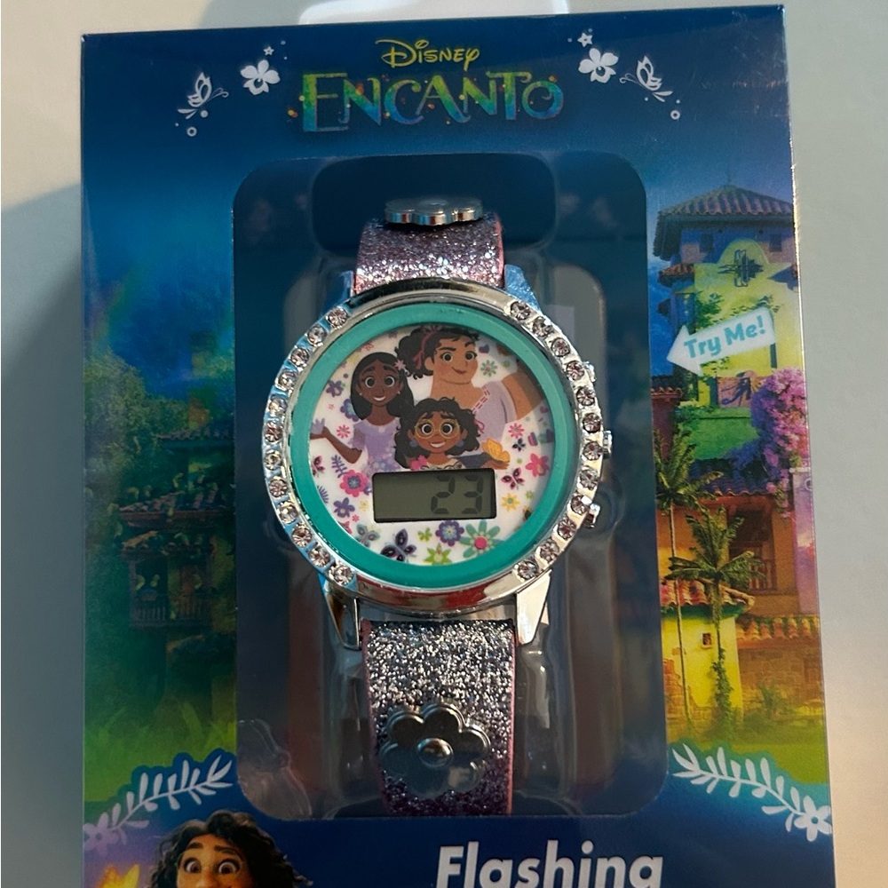 Disney Encanto Sparkling Pink and Green Watch